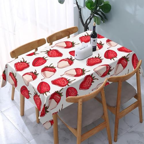 Tischdecke Outdoor Erdbeere Tischdecken Abwaschbar 3D Erdbeere Tischdecke Wetterfest Wasserdicht für Party Biertisch, 140x180 cm Q.P1996 Tischdecke Outdoor Erdbeere Tischdecken Abwaschbar 3D Erdbeere Tischdecke Wetterfest Wasserdicht für Party Biertisch, 140x180 cm Q.P1996 von Tizhweqo