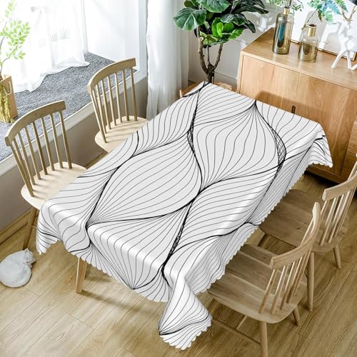 Tischdecke Outdoor Geometrische Linien Tischdecken Abwaschbar 3D Streifen Tischdecke Wetterfest Wasserdicht für Party Biertisch, 140x260 cm Q.P2009 Tischdecke Outdoor Geometrische Linien Tischdecken Abwaschbar 3D Streifen Tischdecke Wetterfest Wasserdicht für Party Biertisch, 140x260 cm Q.P2009 von Tizhweqo
