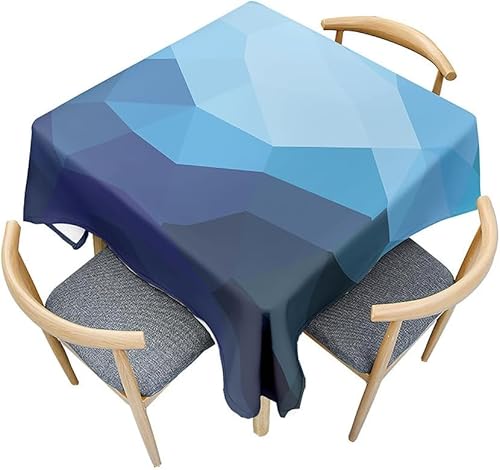 Tischdecke Outdoor Geometrisches Muster Tischdecken Abwaschbar 3D Abstrakt Geometrisch Tischdecke Wetterfest Wasserdicht für Party Biertisch, 140x200 cm Q.P1887 von Tizhweqo
