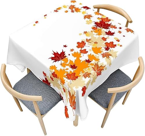 Tischdecke Outdoor Herbst Tischdecken Abwaschbar 3D Ahornblatt Tischdecke Wetterfest Wasserdicht für Party Biertisch, 140x140 cm Q.P1954 Tischdecke Outdoor Herbst Tischdecken Abwaschbar 3D Ahornblatt Tischdecke Wetterfest Wasserdicht für Party Biertisch, 140x140 cm Q.P1954 von Tizhweqo