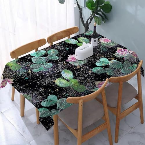 Tischdecke Outdoor Kaktus Tischdecken Abwaschbar 3D Blumen Tischdecke Wetterfest Wasserdicht für Party Biertisch, 140x200 cm Q.P2097 Tischdecke Outdoor Kaktus Tischdecken Abwaschbar 3D Blumen Tischdecke Wetterfest Wasserdicht für Party Biertisch, 140x200 cm Q.P2097 von Tizhweqo