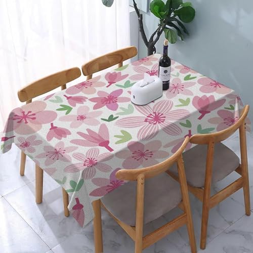 Tischdecke Outdoor Kirschblüte Tischdecken Abwaschbar 3D Rosa Blumen Tischdecke Wetterfest Wasserdicht für Party Biertisch, 140x300 cm Q.P1850 Tischdecke Outdoor Kirschblüte Tischdecken Abwaschbar 3D Rosa Blumen Tischdecke Wetterfest Wasserdicht für Party Biertisch, 140x300 cm Q.P1850 von Tizhweqo