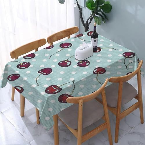 Tischdecke Outdoor Kirsche Tischdecken Abwaschbar 3D Punkte Tischdecke Wetterfest Wasserdicht für Party Biertisch, 100x100 cm Q.P1723 Tischdecke Outdoor Kirsche Tischdecken Abwaschbar 3D Punkte Tischdecke Wetterfest Wasserdicht für Party Biertisch, 100x100 cm Q.P1723 von Tizhweqo