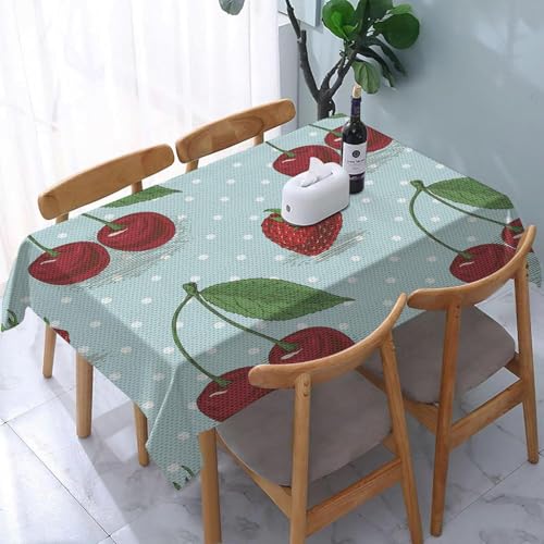 Tischdecke Outdoor Kirsche Tischdecken Abwaschbar 3D Punkte Tischdecke Wetterfest Wasserdicht für Party Biertisch, 150x150 cm Q.P2065 Tischdecke Outdoor Kirsche Tischdecken Abwaschbar 3D Punkte Tischdecke Wetterfest Wasserdicht für Party Biertisch, 150x150 cm Q.P2065 von Tizhweqo