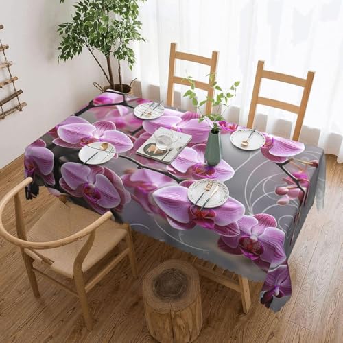 Tischdecke Outdoor Lila Orchidee Tischdecken Abwaschbar 3D Orchideen Tischdecke Wetterfest Wasserdicht für Party Biertisch, 140x200 cm Q.P1717 Tischdecke Outdoor Lila Orchidee Tischdecken Abwaschbar 3D Orchideen Tischdecke Wetterfest Wasserdicht für Party Biertisch, 140x200 cm Q.P1717 von Tizhweqo