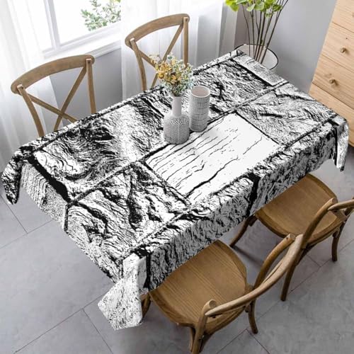 Tischdecke Outdoor Marmor Tischdecken Abwaschbar 3D Grau Tischdecke Wetterfest Wasserdicht für Party Biertisch, 140x300 cm Q.P1550 Tischdecke Outdoor Marmor Tischdecken Abwaschbar 3D Grau Tischdecke Wetterfest Wasserdicht für Party Biertisch, 140x300 cm Q.P1550 von Tizhweqo