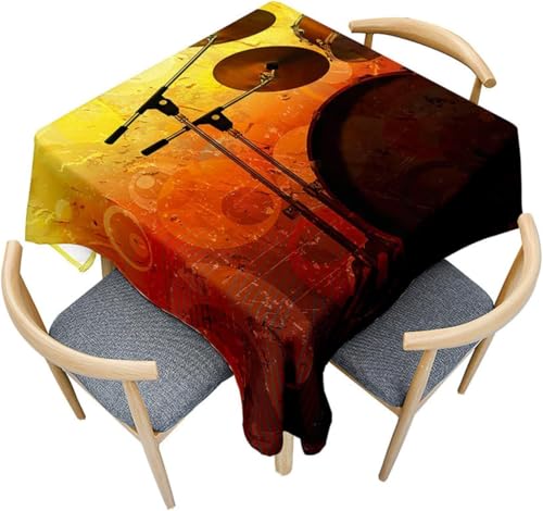 Tischdecke Outdoor Schlagzeug Tischdecken Abwaschbar 3D Musikinstrumente Tischdecke Wetterfest Wasserdicht für Party Biertisch, 140x260 cm Q.P1839 Tischdecke Outdoor Schlagzeug Tischdecken Abwaschbar 3D Musikinstrumente Tischdecke Wetterfest Wasserdicht für Party Biertisch, 140x260 cm Q.P1839 von Tizhweqo