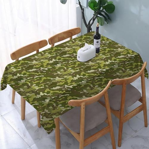 Tischdecke Outdoor Tarnmuster Tischdecken Abwaschbar 3D Retro Tischdecke Wetterfest Wasserdicht für Party Biertisch, 140x180 cm Q.P2026 Tischdecke Outdoor Tarnmuster Tischdecken Abwaschbar 3D Retro Tischdecke Wetterfest Wasserdicht für Party Biertisch, 140x180 cm Q.P2026 von Tizhweqo