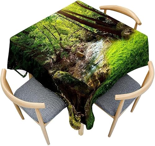 Tischdecke Outdoor Wald Tischdecken Abwaschbar 3D Naturszene Tischdecke Wetterfest Wasserdicht für Party Biertisch, 140x300 cm Q.P2790 Tischdecke Outdoor Wald Tischdecken Abwaschbar 3D Naturszene Tischdecke Wetterfest Wasserdicht für Party Biertisch, 140x300 cm Q.P2790 von Tizhweqo