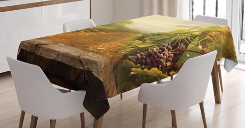 Tischdecke Outdoor Weinberg Tischdecken Abwaschbar 3D Traube Tischdecke Wetterfest Wasserdicht für Party Biertisch, 140x240 cm P/Q2944 Tischdecke Outdoor Weinberg Tischdecken Abwaschbar 3D Traube Tischdecke Wetterfest Wasserdicht für Party Biertisch, 140x240 cm P/Q2944 von Tizhweqo
