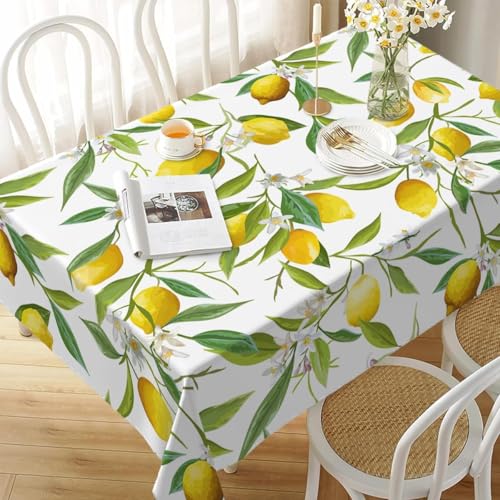 Tischdecke Outdoor Zitrone Tischdecken Abwaschbar 3D Obst Tischdecke Wetterfest Wasserdicht für Party Biertisch, 140x300 cm P/Q4064 Tischdecke Outdoor Zitrone Tischdecken Abwaschbar 3D Obst Tischdecke Wetterfest Wasserdicht für Party Biertisch, 140x300 cm P/Q4064 von Tizhweqo