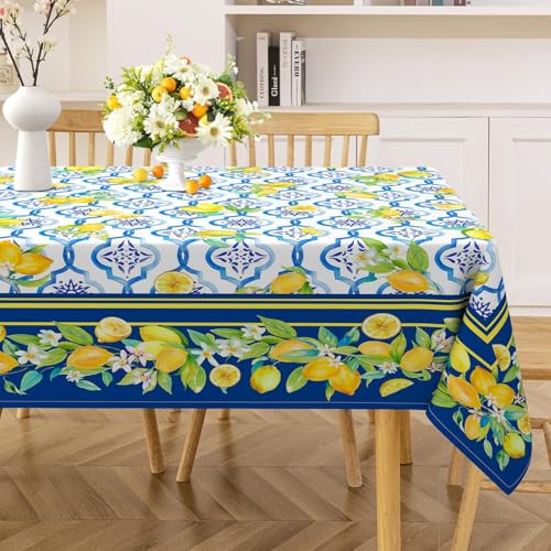 Tischdecke Outdoor Zitrone Tischdecken Abwaschbar 3D Zitrone Tischdecke Wetterfest Wasserdicht für Party Biertisch, 140x200 cm Q/P4857 Tischdecke Outdoor Zitrone Tischdecken Abwaschbar 3D Zitrone Tischdecke Wetterfest Wasserdicht für Party Biertisch, 140x200 cm Q/P4857 von Tizhweqo