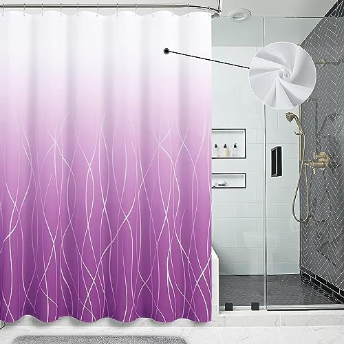 Tizhweqo Duschvorhang 120x200 Lila Duschvorhang Lila Badezimmer Vorhang Antischimmel Wasserdicht 3D Effekt Duschvorhänge Textil Polyester Stoff für Badewannen mit Haken Tizhweqo Duschvorhang 120x200 Lila Duschvorhang Lila Badezimmer Vorhang Antischimmel Wasserdicht 3D Effekt Duschvorhänge Textil Polyester Stoff für Badewannen mit Haken von Tizhweqo
