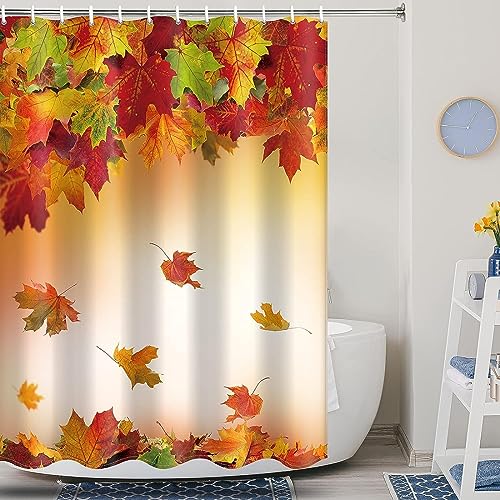 Tizhweqo Duschvorhang 180x200 Herbst Duschvorhang Herbst-Ahornblatt Badezimmer Vorhang Antischimmel Wasserdicht 3D Effekt Duschvorhänge Textil Polyester Stoff für Badewannen mit Haken Tizhweqo Duschvorhang 180x200 Herbst Duschvorhang Herbst-Ahornblatt Badezimmer Vorhang Antischimmel Wasserdicht 3D Effekt Duschvorhänge Textil Polyester Stoff für Badewannen mit Haken von Tizhweqo