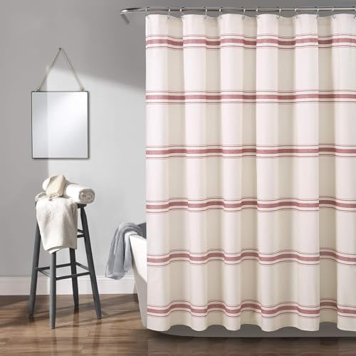 Tizhweqo Duschvorhang 200x200 rote und weiße Streifen Duschvorhang Badezimmer Vorhang Antischimmel Wasserdicht 3D Effekt Duschvorhänge Textil Polyester Stoff für Badewannen mit Haken C89 Tizhweqo Duschvorhang 200x200 rote und weiße Streifen Duschvorhang Badezimmer Vorhang Antischimmel Wasserdicht 3D Effekt Duschvorhänge Textil Polyester Stoff für Badewannen mit Haken C89 von Tizhweqo