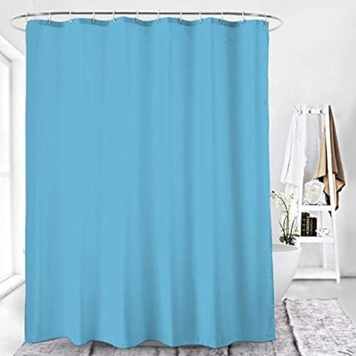 Tizhweqo Duschvorhang 240x200 Blau Duschvorhang Blau Badezimmer Vorhang Antischimmel Wasserdicht 3D Effekt Duschvorhänge Textil Polyester Stoff für Badewannen mit Haken A825 von Tizhweqo