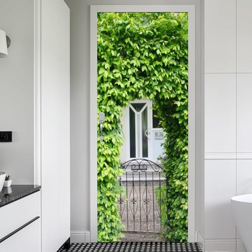 Tizhweqo Türtapete Selbstklebend 80x200 Weinreben Türfolie Türposter Weinreben Fototapete Türklebefolie Wandbild Türaufkleber Wandtapete 3D Effekt für Wohnzimmer Schlafzimmer Küche 5780a von Tizhweqo