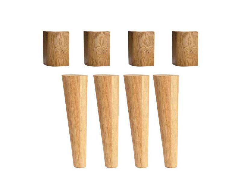 Tjoernbo Easy Sleep Fuß H2 Wildeiche massiv Bianco, geölt (9) 2x Zylinder - 2x Eckig von Tjørnbo