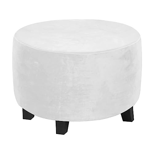 Tkasniy Stretch Ottoman Cover, Foot Stool Cover, Ottoman Stretch Slipcover, Stool Covers Round, Removable Washable Ottomans Stool Sofa Slipcovers Protector Cover,White,M Tkasniy Stretch Ottoman Cover, Foot Stool Cover, Ottoman Stretch Slipcover, Stool Covers Round, Removable Washable Ottomans Stool Sofa Slipcovers Protector Cover,White,M von Tkasniy