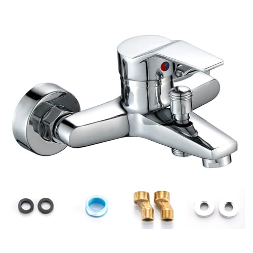 Badewannen-Mischbatterie, erosionsbeständig, reibungslose Durchflusskontrolle, auslaufsicher, Badewannen-Wasserhahn-Set, einfache Installation für Badezimmer, Temperaturregelung, Duschventile, Kit Badewannen-Mischbatterie, erosionsbeständig, reibungslose Durchflusskontrolle, auslaufsicher, Badewannen-Wasserhahn-Set, einfache Installation für Badezimmer, Temperaturregelung, Duschventile, Kit von Tkidplw