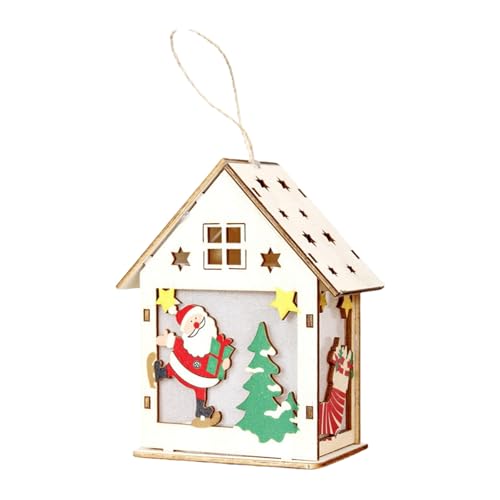 Leuchtende Holzhütte Urlaub Dekoration Weihnachten Hütte hängende Ornament für Kaminsims Tür Baum Dekorationen Holz beleuchtete Dekoration Leuchtende Holzhütte Urlaub Dekoration Weihnachten Hütte hängende Ornament für Kaminsims Tür Baum Dekorationen Holz beleuchtete Dekoration von Tkidplw