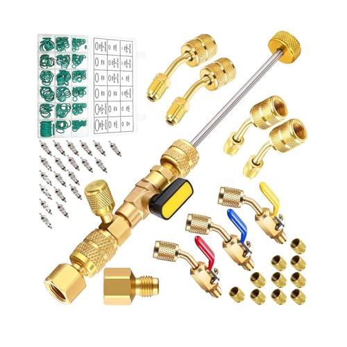 Messing-Kältemittelventile, Kernentferner, Werkzeug mit abgewinkelten Designs, HVAC-Adapterkernentfernung, einfach zu bedienen, für R410A HVAC-Kühlschlauch-Adapter Messing-Kältemittelventile, Kernentferner, Werkzeug mit abgewinkelten Designs, HVAC-Adapterkernentfernung, einfach zu bedienen, für R410A HVAC-Kühlschlauch-Adapter von Tkidplw
