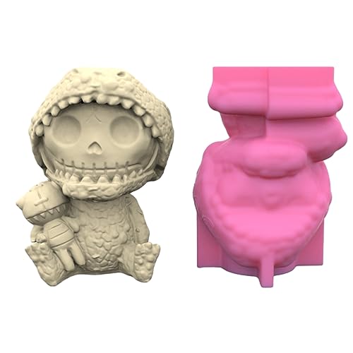 Silikonform mit geometrischem Totenkopf-Design, für Blumentopf, Blume, Stifthalter, Blume, Kunstharz, Formen aus Silikon von Tkidplw