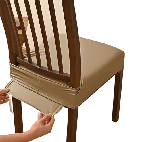 Tkidplw 1. Strapazierfähiger, rutschfester PU-Stuhlbezug, wasserdicht, elastische Kanten, Design für Stühle im Innen- und Außenbereich, Doppelgummizug, Stuhlbezug von Tkidplw