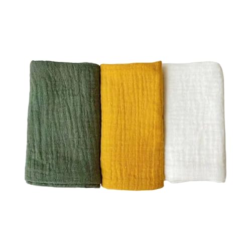 Tkidplw Multifunktionales quadratisches Handtuch, kleines Taschentuch, 4-lagiges Gesicht, Kinder-Mundreinigungstuch, Sabber-Set, 3 Stück von Tkidplw