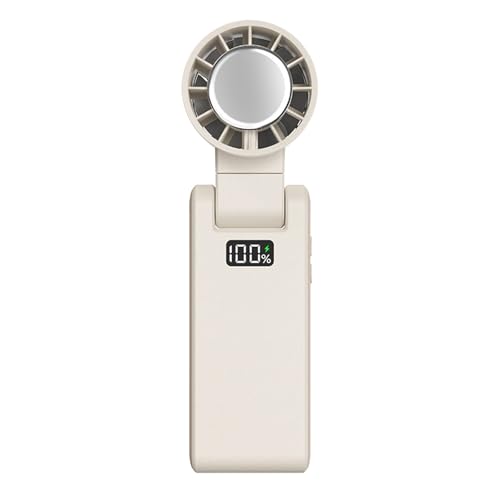 Tkidplw Tragbarer Handventilator, 100 Geschwindigkeiten, kleiner Kühler, Schreibtisch, leise, mit Digitalanzeige, USB-wiederaufladbarer Tisch, Digitalanzeige von Tkidplw