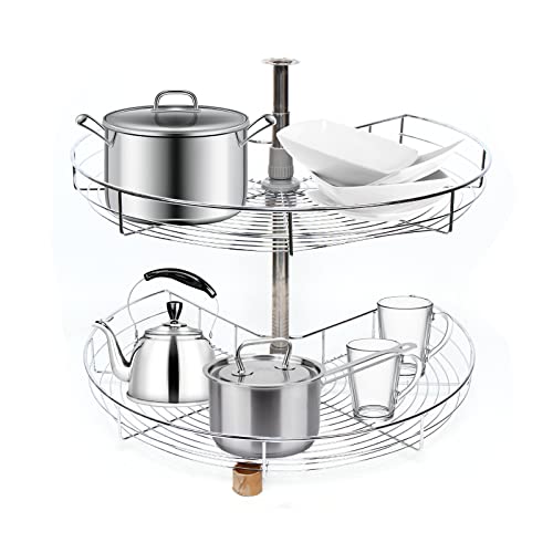 TkkMivcOC 2 Tiers Eckschrankdrehbeschlag, 270° Iron Kücheneckschrank Drehgestell, Küchen Eckschrank, Drehschrank, Drehböden Belastbar bis 17.64 lbs pro Boden, Silver TkkMivcOC 2 Tiers Eckschrankdrehbeschlag, 270° Iron Kücheneckschrank Drehgestell, Küchen Eckschrank, Drehschrank, Drehböden Belastbar bis 17.64 lbs pro Boden, Silver von TkkMivcOC