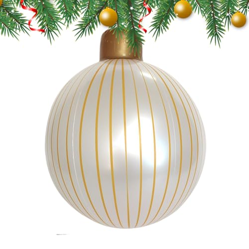 Tktouci Aufblasbare Weihnachtskugel Deko - Luftballon Weihnachtskugeln | Große PVC Dekoration Für Winter Halloween Terrasse Garten Outdoor Weihnachtszeit von Tktouci