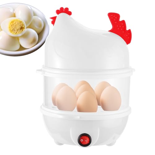 Tktouci Eierkocher | Zweischichtiges Küchengerät - Großer Hühner-Design Eierkocher Für Frühstück Mittagessen Abendessen Kinder Erwachsene von Tktouci