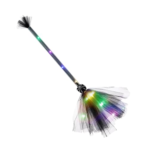 Tktouci Hexenbesen Halloween Dekoration,Festlicher Hexenbesen Mit LED Lichtern - Halloween Deko Zubehör Für Garten Außenbereich Vordertür Feiertagsfeier Indoor Kinder Tktouci Hexenbesen Halloween Dekoration,Festlicher Hexenbesen Mit LED Lichtern - Halloween Deko Zubehör Für Garten Außenbereich Vordertür Feiertagsfeier Indoor Kinder von Tktouci