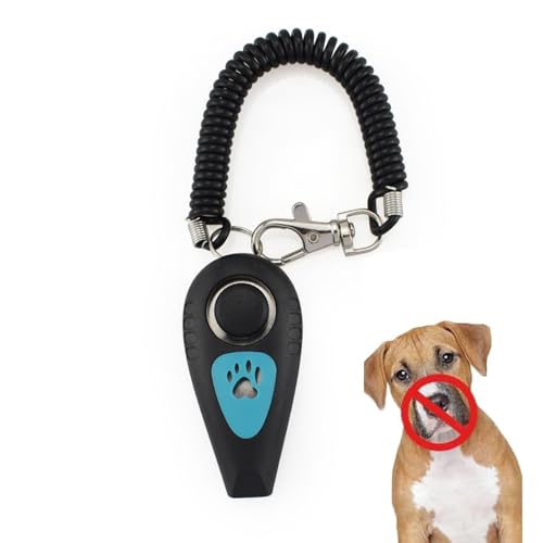 Tktouci Hundetraining - 2 in 1 Welpentraining Clicker und Pfeife,Leise Rückrufpfeife Reaktives Hundetraining mit Handgelenkband von Tktouci