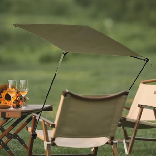 Tktouci Klappbarer Stuhl Baldachin - Stuhl Sonnenschutz,Robustes Tragbares Sonnendach Schirm Für Lounge Erwachsene Reisen Angeln Terrasse Festivals Garten Outdoor Wandern von Tktouci