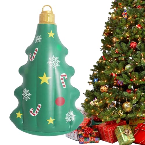 Tktouci Riesige Aufblasbare Weihnachtskugeln - PVC Weihnachtsdekoration Aufblasbare Deko - Festliche Atmosphäre Accessoires für Fensterbank Hof Rasen Garten Terrasse Outdoor Indoor Partys von Tktouci