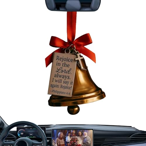 Tktouci Weihnachtsglocken Deko - Bibel Glocken Schmuck Weihnachtsdeko Für Baum | Religiöse Metall Deko Für Partys Zuhause Dekoration - Für Wohnzimmer Schlafzimmer Fenster Tür Kaminsims Party von Tktouci