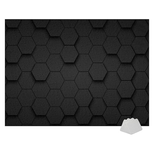 140 x 120 cm Drum Teppich Drumset Zubehör Trommel Teppiche für Drum Kits Bass Drum Snare Drum und andere Instrumente Teppich Schallschutz Teppich Dicht gewebte Oberfläche mit Rutschfeste Unterseite von Tkuhknag