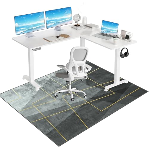 Bürostuhl Unterlage für Stühle Anti-Silp, Bodenschutzmatte für Teppich, Gamer Teppich, Gaming-Stuhl-Unterlage, 120 x 150 cm Schreibtischstuhl Unterlage für Laminat Parkett Hartböden Kratzfest Bürostuhl Unterlage für Stühle Anti-Silp, Bodenschutzmatte für Teppich, Gamer Teppich, Gaming-Stuhl-Unterlage, 120 x 150 cm Schreibtischstuhl Unterlage für Laminat Parkett Hartböden Kratzfest von Tkuhknag
