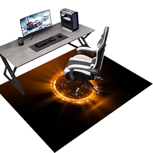 Gaming Teppich | Bürostuhl Matte | Schreibtischstuhl Unterlage | Bodenschutzmatte Bürostuhlunterlage Bodenschutz Bürostuhl Teppichschoner für Parkett Laminat Hartböden Teppichboden 130 x 160 cm Gaming Teppich | Bürostuhl Matte | Schreibtischstuhl Unterlage | Bodenschutzmatte Bürostuhlunterlage Bodenschutz Bürostuhl Teppichschoner für Parkett Laminat Hartböden Teppichboden 130 x 160 cm von Tkuhknag