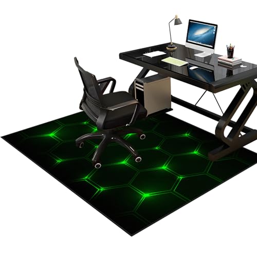 Gaming bürostuhl unterlage Teppich-Stuhlmatte Gaming Teppich für Stuhl Bodenschutzmatte Teppich 70 x 100 cm Stuhlunterlage Gaming Bürostuhl Stuhlmatten Schreibtischstuhl Unterlage für Parkett von Tkuhknag