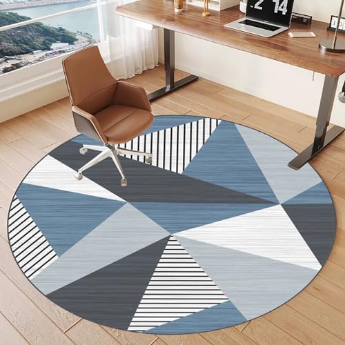 Schreibtischstuhl Unterlage, Rund Bodenschutzmatte Bürostuhlunterlage Gaming Teppich, Bürostuhl Matte 90 cm, Bodenschutz Bürostuhl Teppichschoner für Hartböden, Parkett, Laminat, Teppichboden Schreibtischstuhl Unterlage, Rund Bodenschutzmatte Bürostuhlunterlage Gaming Teppich, Bürostuhl Matte 90 cm, Bodenschutz Bürostuhl Teppichschoner für Hartböden, Parkett, Laminat, Teppichboden von Tkuhknag