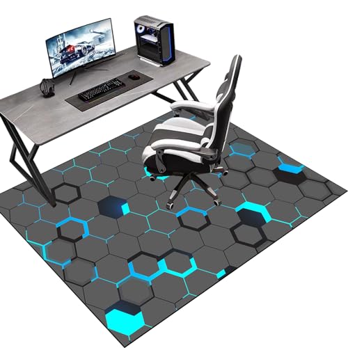 Schutzmatte für Laminat Bodenschutzmatte für Hartböden Schreibtischstuhl Unterlage Gaming Bürostuhl Stuhlmatten Stuhlmatte für Home Office 90 x 140 cm schützt Hartholzbö,Schreibtischunterlage von Tkuhknag