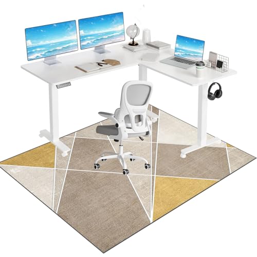 Stuhlmatte für Home Office Hartholzböden, Bürostuhl Unterlage, Bodenschutzmatte bürostuhl, Computerstuhl Teppiche, Stuhl Unterlage Schreibtisch, GamingTeppich, Schutzmatte für Laminat 90 x 120 cm Stuhlmatte für Home Office Hartholzböden, Bürostuhl Unterlage, Bodenschutzmatte bürostuhl, Computerstuhl Teppiche, Stuhl Unterlage Schreibtisch, GamingTeppich, Schutzmatte für Laminat 90 x 120 cm von Tkuhknag