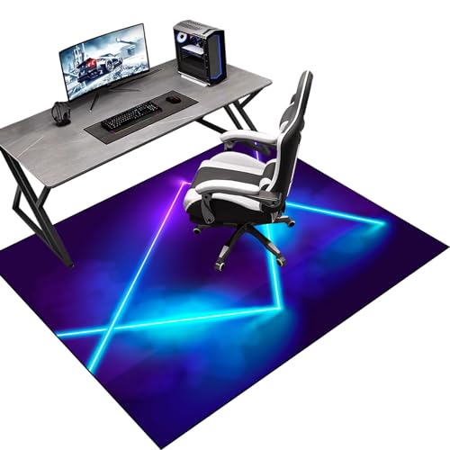 Tkuhknag 120 x 140 cm Unterlage Schreibtischstuhl, Bodenschutzmatte Bürostuhl Unterlage-Kratzfest für Parkett und Hartböden Bürostuhl Unterlage für Stühle Anti-Silp Gaming Bürostuhl Stuhlmatten von Tkuhknag