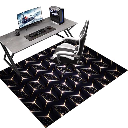 Tkuhknag 70 x 100 cm Unterlage Schreibtischstuhl, Bodenschutzmatte Bürostuhl Unterlage-Kratzfest für Parkett und Hartböden Bürostuhl Unterlage für Stühle Anti-Silp Gaming Bürostuhl Stuhlmatten von Tkuhknag