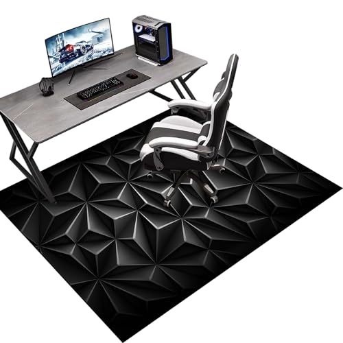 Tkuhknag 80 x 100 cm Unterlage Schreibtischstuhl, Bodenschutzmatte Bürostuhl Unterlage-Kratzfest für Parkett und Hartböden Bürostuhl Unterlage für Stühle Anti-Silp Gaming Bürostuhl Stuhlmatten von Tkuhknag