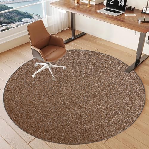 Tkuhknag Bürostuhl Unterlage, Bodenschutzmatte Gaming Teppich Stuhlunterlage, Bürostuhl Matte, schreibtischstuhl unterlage, Bodenmatte unter Bürostuhl und Schreibtisch Bürostuhl Teppich Rund 110 cm von Tkuhknag