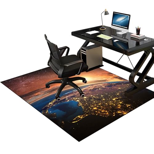 Tkuhknag Gaming Teppich Stuhlunterlage | Schreibtischstuhl unterlage | Bürostuhl Unterlage 90 x 140 cm | Bodenschutzmatte für Teppich | Bürostuhl Matte | Bodenmatte unter Bürostuhl und Schreibtisch von Tkuhknag